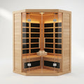 Far Infrared Sauna Room Built for Home Wellness, Hemlock Wood Construction, 7 Heating Panels, Glass Front